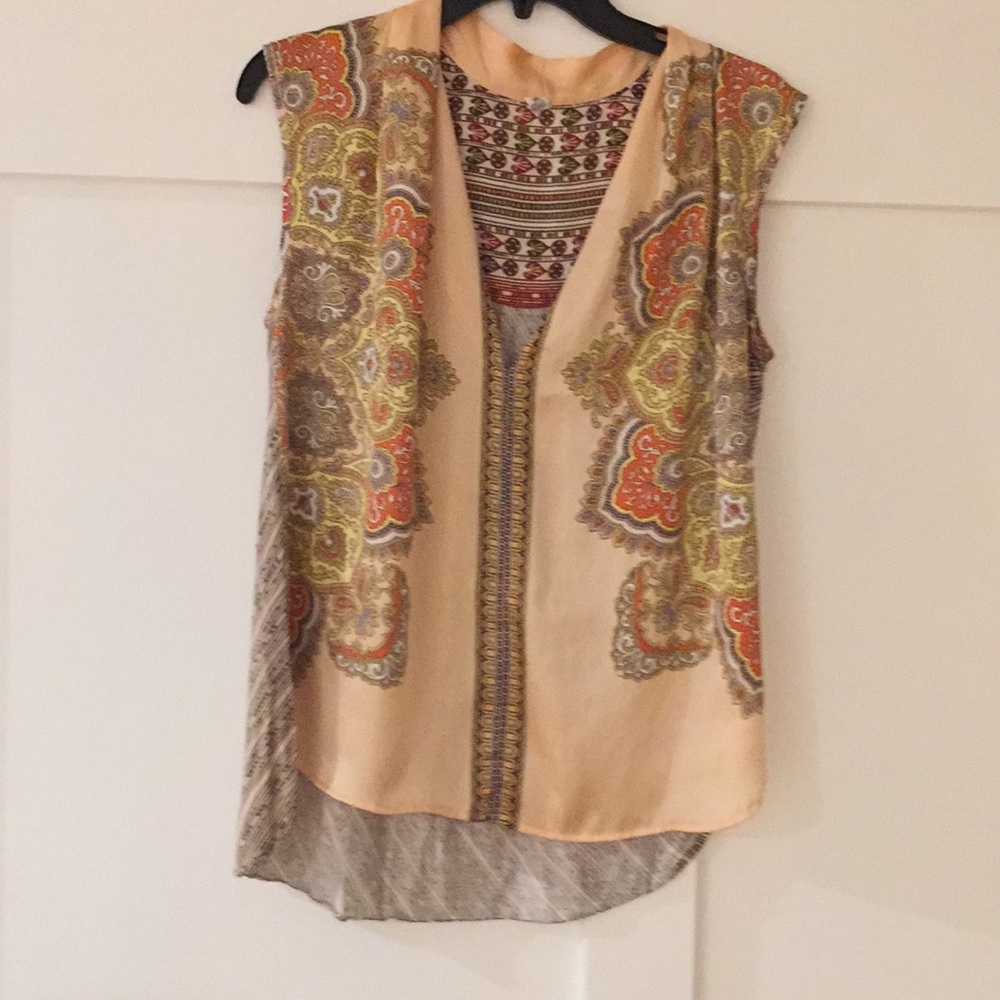Anthropologie silk top small